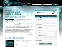 Tablet Screenshot of education.drugfreeworld.org